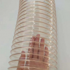 PU聚氨酯風(fēng)管 TPU鍍銅鋼絲軟管 工業(yè)木工雕刻機(jī)伸縮透明吸塵管
