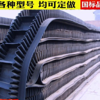 大傾角裙邊波紋擋邊輸送帶橡膠傳送帶砂石料糧食運輸工業(yè)尼龍皮帶