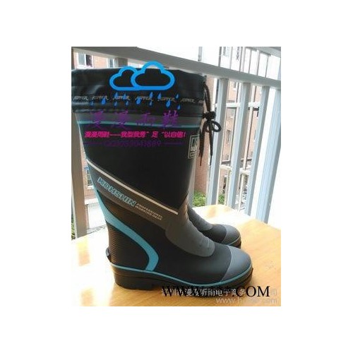 外貿(mào)出口男雨鞋 中筒 天然橡膠 防水防滑 耐磨 束口釣魚鞋 批發(fā)