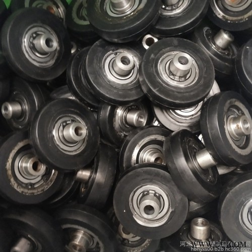 洪揚 橡膠包膠滾輪 橡膠包膠軸承滾輪 軸承包膠滾輪加工 黑色橡膠包膠滾輪 可定制