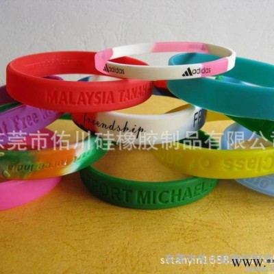 彩色硅橡膠手環(huán)，凹刻，定制，來圖加工