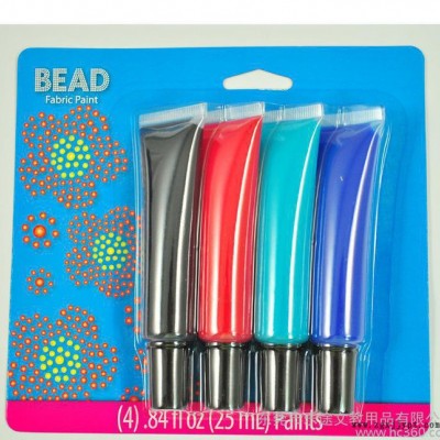 4色25毫升普通紡織手繪顏料，珍珠筆，衣服顏料，美術(shù)繪畫顏料