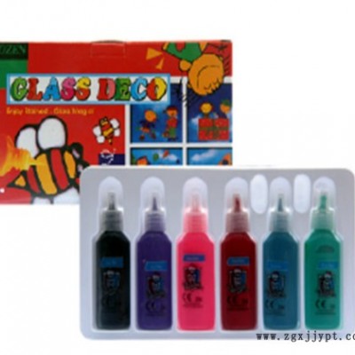 齊進文具廠家供應 13色7.5ml鋁管裝玻璃畫顏料 透光彩繪/手繪顏料