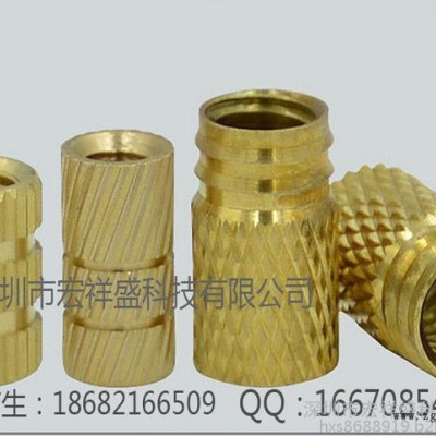 佛山宏祥盛預埋螺母 注塑銅螺母 直紋銅螺母 加工定制 廠家批發(fā)  自動車床加工