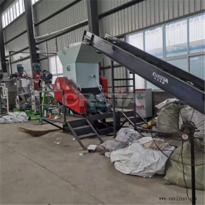 柯達(dá)機械PA66廢舊漁網(wǎng)回收機，漁網(wǎng)廢塑料破碎清洗分離再生機