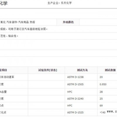 EVA 韓國樂天化學 VA800 熱熔膠 抗氧化 汽車部件 裝訂及汽車地毯涂層