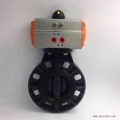 藍宣直銷 D671S氣動PVC蝶閥 PVC蝶閥廠家