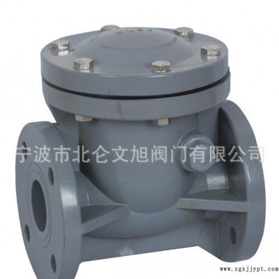 cpvc旋啟式止回閥，cpvc旋啟式止回閥，耐酸堿H44X-10S 文旭閥門