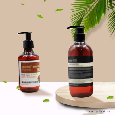 生姜洗發(fā)水瓶300ml 500ml 中藥洗護(hù)瓶 PET棕色塑料瓶 琥珀色瓶子