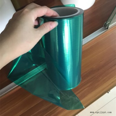 供應(yīng)綠色pe無膠靜電膜 保護(hù)膜  pe保護(hù)膜廠家 pu膠保護(hù)膜 雙層綠色PET膜 綠色PE靜電膜
