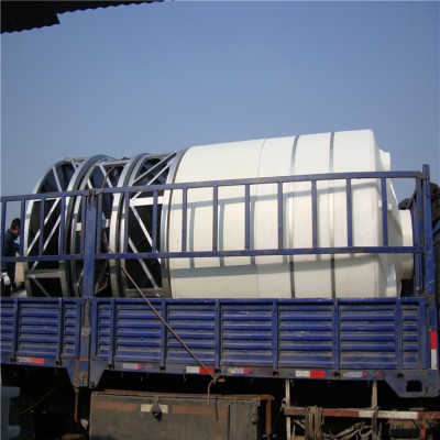 10立方二次錐底塑料桶 雙氧水PE材質(zhì)做的錐形儲(chǔ)存桶 甬誠20噸大尖底化工容器