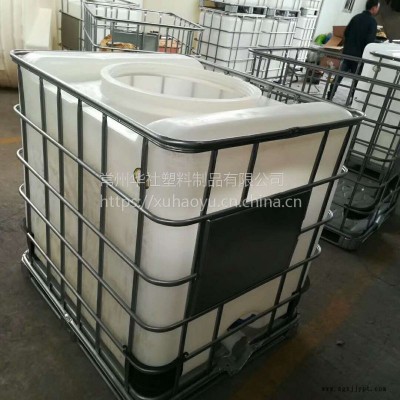 廠家供應(yīng)帶鐵框滾塑5毫米壁厚食品級(jí)ibc噸桶