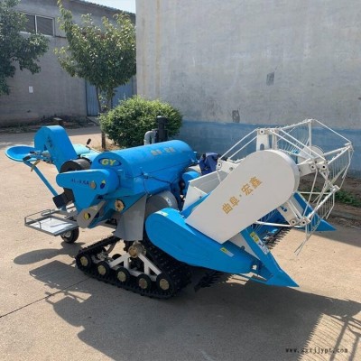 柴油動(dòng)力小麥聯(lián)合收割機(jī) 收割脫粒裝袋一體機(jī) 實(shí)心橡膠履帶稻麥聯(lián)合收割機(jī)