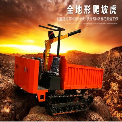 廠家供應(yīng)多功能履帶式運輸車 大功率高載重山地農(nóng)作物搬運工具 耐磨防滑工程橡膠履帶搬運車