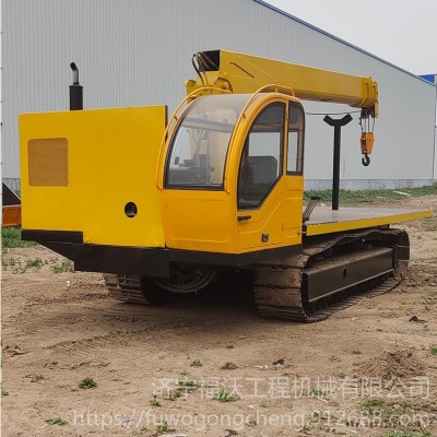 福沃 園林用履帶隨車吊 3噸6噸橡膠履帶隨車吊 四不像履帶拖拉機(jī)吊車參數(shù)