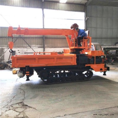 履帶起重機 5噸山區(qū)拉木頭用隨車吊 久征 工程橡膠履帶吊運一體自備吊廠家定做