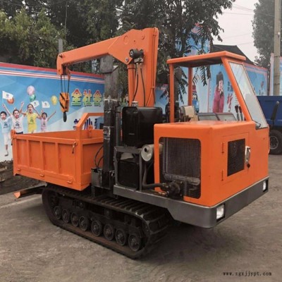 小型橡膠履帶隨車吊  小型履帶可裝可卸隨車吊運輸車