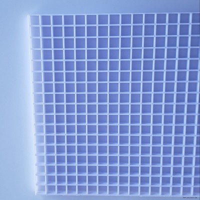教室燈圖書館燈防眩格柵、抗UV塑料HIPSGPPS格柵片、白色網(wǎng)格燈罩護(hù)眩網(wǎng)，抗紫外線防老化氧化ABS格子網(wǎng)