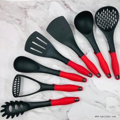 橡塑手柄尼龍廚具7件套 美標(biāo)食品級(jí)安全健康材質(zhì) 耐高溫不傷鍋