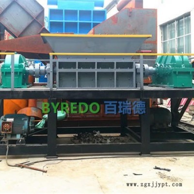 百瑞德現(xiàn)貨 鋼絲繩破碎設(shè)備 橡塑水果筐破碎機 小型鐵皮桶破碎機