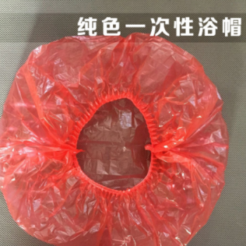 廠家直銷 一次性浴帽 條形透明帽子 酒店賓館浴帽 美容美發(fā)PE帽