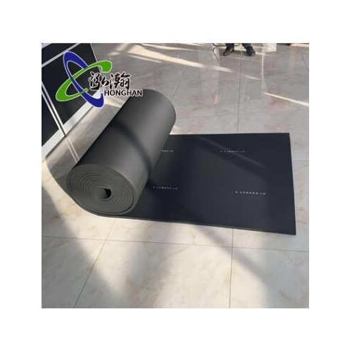 帶鋁箔橡塑海綿板 耐火通風管道橡塑板 阻燃自粘b1級黑色橡塑板