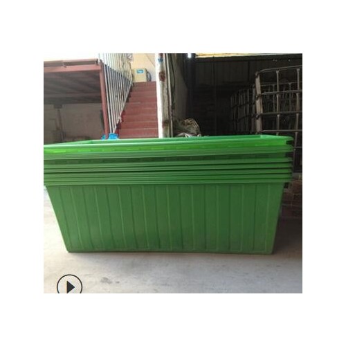 物流周轉(zhuǎn)箱 塑料牛筋方形箱 紡織印染廠推布車方桶