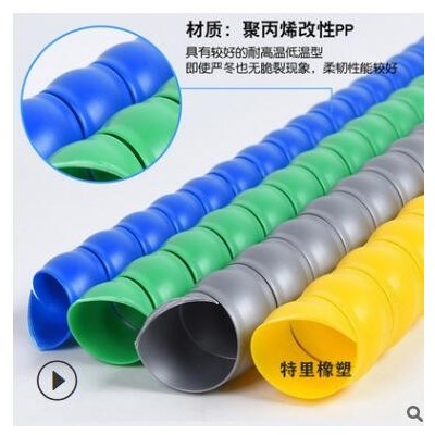 螺旋保護套阻燃液壓膠管保護套PP螺旋液壓油管保護套纏繞管