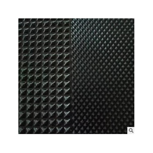 廠家直銷黑色金字塔防滑橡膠墊 高低圓點(diǎn)防滑橡膠板