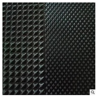 廠家直銷黑色金字塔防滑橡膠墊 高低圓點(diǎn)防滑橡膠板