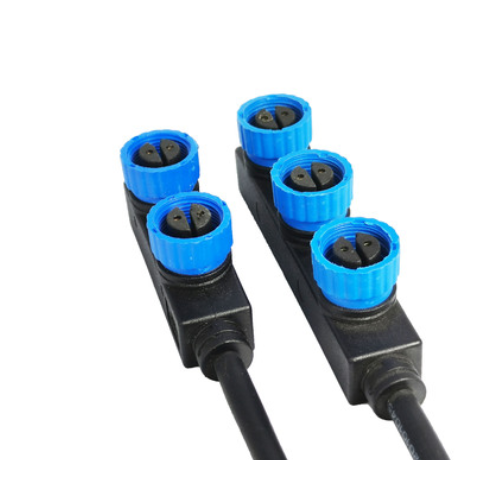 M15一出二路燈轉(zhuǎn)接線(xiàn) 驅(qū)動(dòng)電源專(zhuān)用防水插 F型一出二-六芯定制