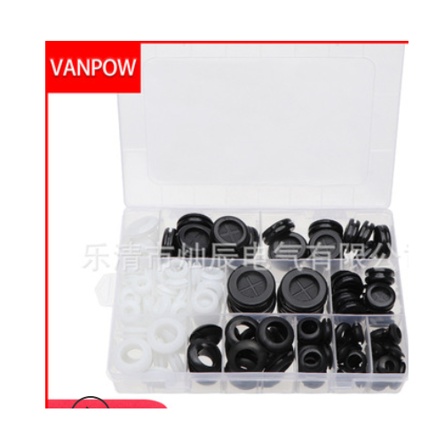 160pcs 盒裝 橡膠護(hù)線環(huán)+雙面橡膠圈 防水護(hù)線套 橡膠護(hù)線圈 廠家