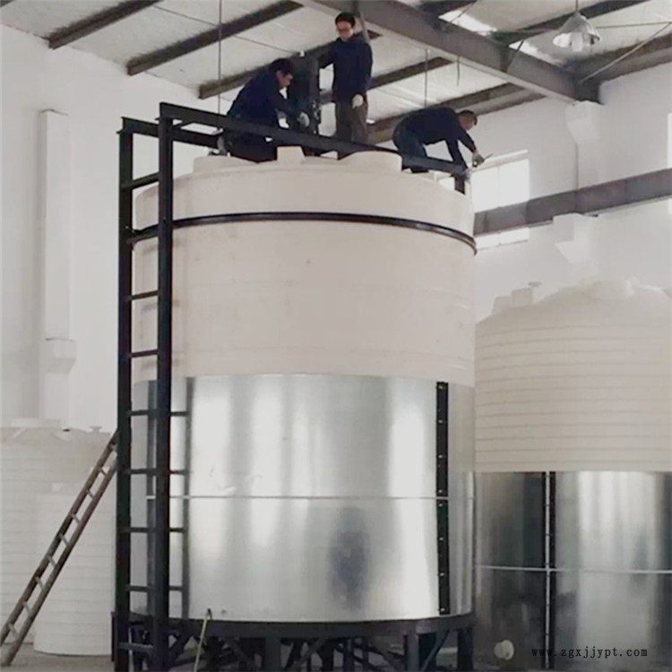 10立方二次錐底塑料桶 雙氧水PE材質(zhì)做的錐形儲存桶 甬誠20噸大尖底化工容器