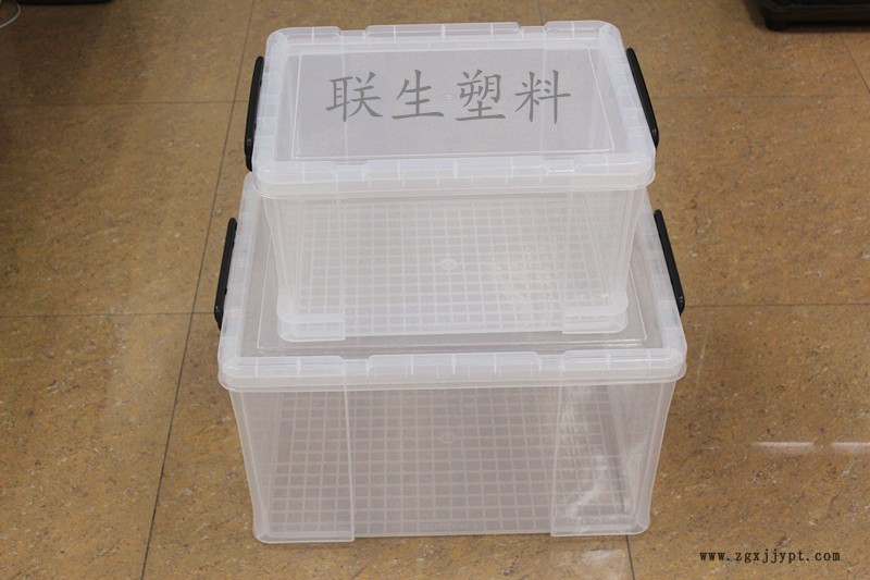 塑料儲(chǔ)物箱 衣箱 透明儲(chǔ)物箱 家用收納箱 廠家直銷 量大批發(fā) 膠箱示例圖3