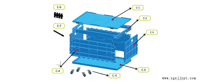 折疊周轉(zhuǎn)箱圖解 西諾折疊周轉(zhuǎn)箱