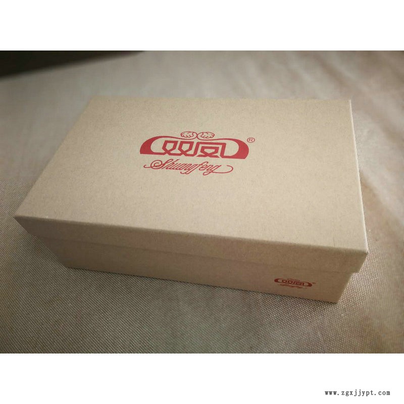 定制批發(fā)?？堄∷?覆膜 精美包裝盒 雙鳳天地蓋禮品布鞋盒示例圖2