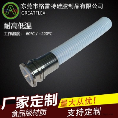 格雷特BW00耐溶劑耐化學品PFA透明波紋管件四氟軟管