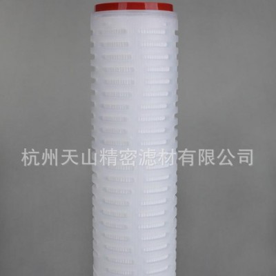 **_有機(jī)溶劑的澄清或除菌過濾、 腐蝕性及耐臭氧等液體除雜除菌過濾。聚四氟乙烯折疊濾芯_PTFE折疊濾芯