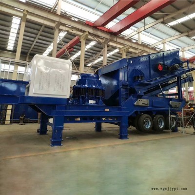 邦隆移動式制砂機 輪胎式移動破碎站 各種規(guī)格型號齊全 產量大 粒型好