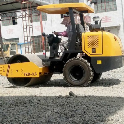 供應騰宇3噸半單鋼輪座駕壓路機 輪胎壓路機座駕震動壓路機**