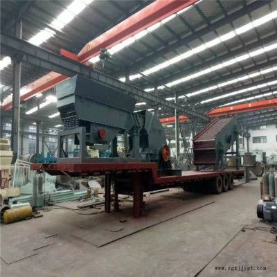 建筑垃圾移動破碎站 輪胎式移動破碎站 流動碎石機