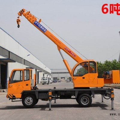 濟(jì)寧四通【6噸小型吊車** 3-16噸吊車6噸自制 輪胎式起重機(jī)