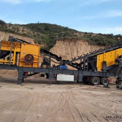 山東金寶山機械LP系列輪胎式移動破碎機-用于石灰石、花崗巖破碎等-移動破碎站