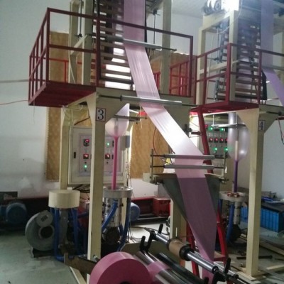 廠家定制八折邊垃圾袋，背心袋，平口袋，超市連卷袋塑料吹膜機