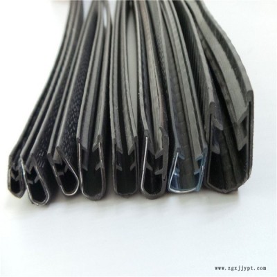 廠家供應骨架密封條包邊橡膠帶鋼芯 硅膠耐高溫D型膠條