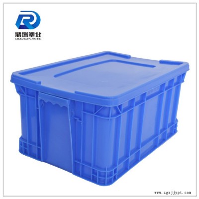 5號B款塑料周轉(zhuǎn)箱餐具消毒箱/  塑料周轉(zhuǎn)箱價格/生鮮配送箱/ 周轉(zhuǎn)箱加工定制廠家　藍色加厚加蓋子塑料周轉(zhuǎn)箱儲物箱