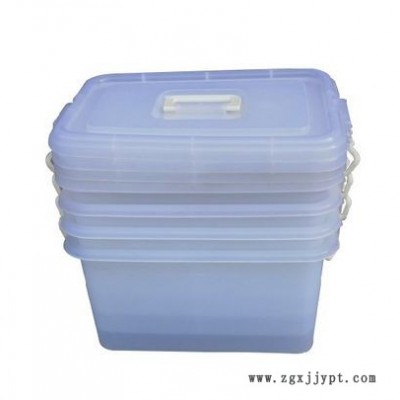 湖北塑料箱，50L生活整理箱，白色塑料收納箱