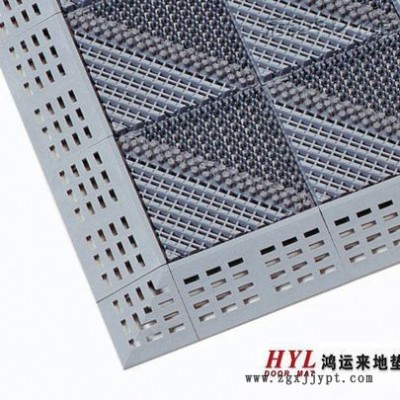 三合一地墊廠家直銷、工程塑料模塊地墊、門廳防滑除塵耐磨地墊