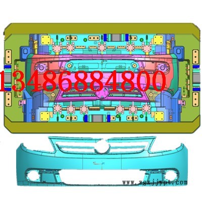 專業(yè)訂做各種款式類型汽車件保險杠模具 汽車前后注塑保險杠模具