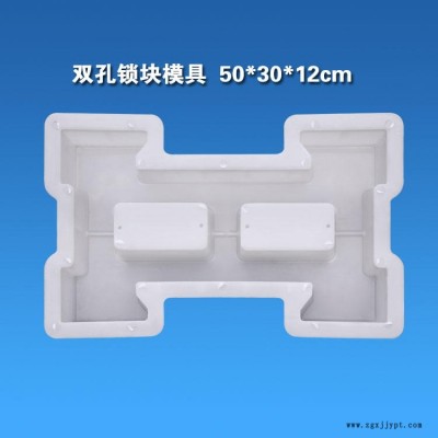 新型水泥塑料工字型鎖塊護(hù)坡模具 河道水庫雙孔連鎖式護(hù)坡模具 聯(lián)鎖塊塑料模具